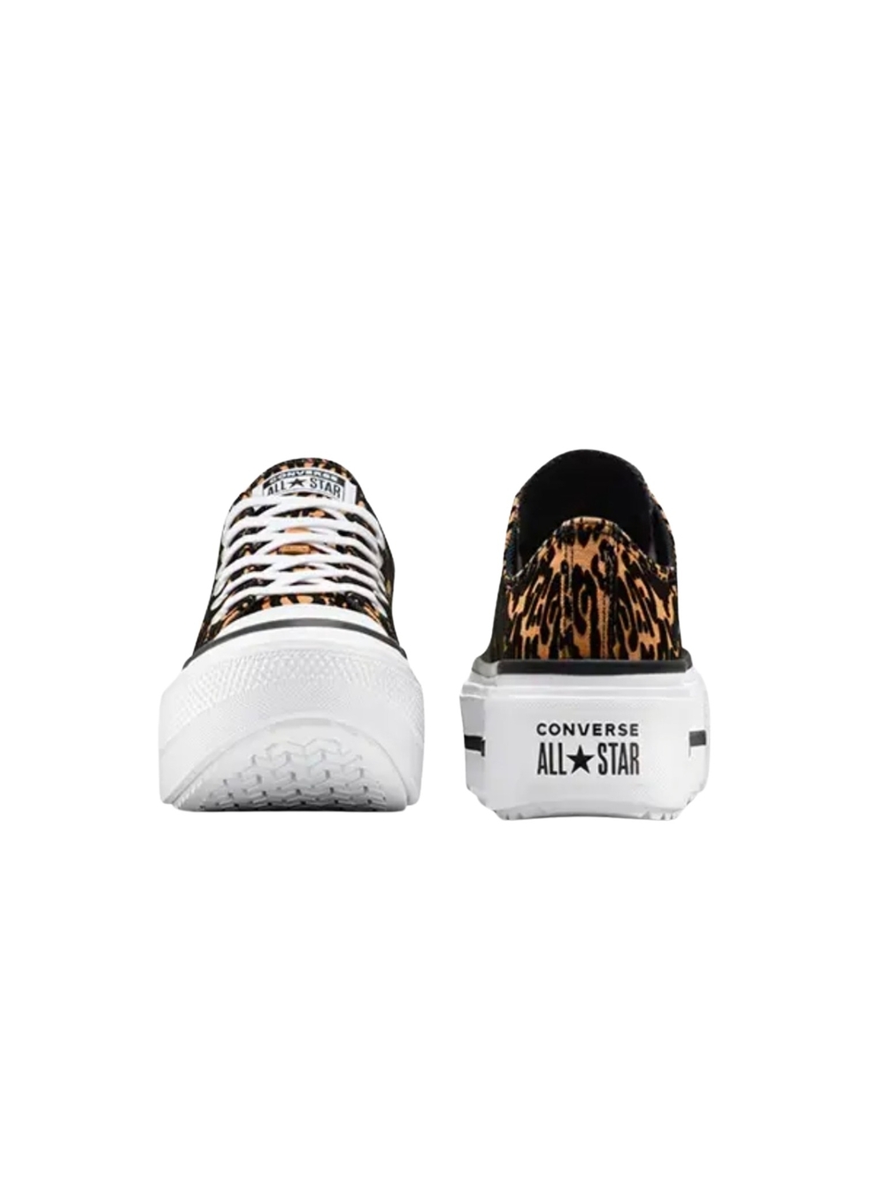 Converse Chuck Taylor All Star Lift Double Stack Low-Top Sneaker - Leopard 10 - Picture 5 of 11